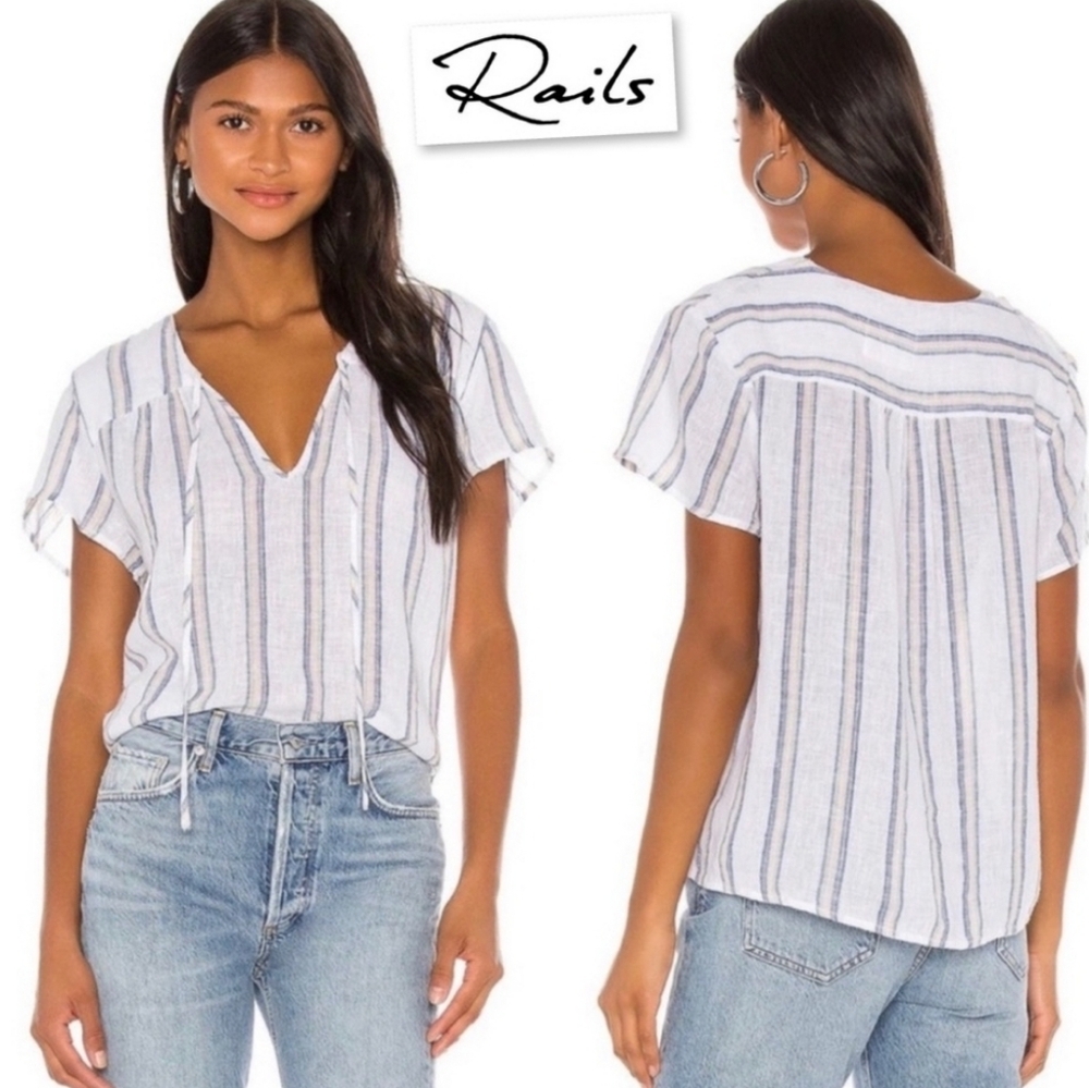 ❤️ RAILS VIERA TOP IN RYLAND STRIPE, MEDIUM